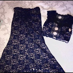 Navy blue prom dress
